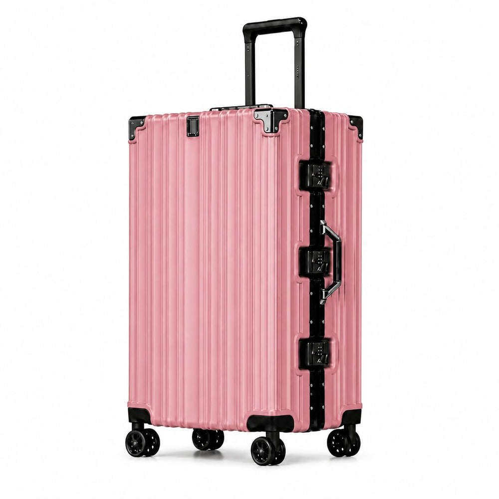 28 Inch Aluminium Frame Trolley Suitcase – 30–35 KG Capacity | Premium Hard Shell Luggage