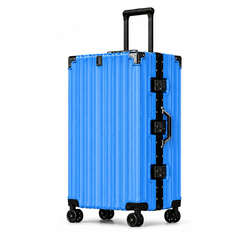 28 Inch Aluminium Frame Trolley Suitcase – 30–35 KG Capacity | Premium Hard Shell Luggage
