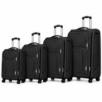 POGAGO Soft Shell 4Pcs Set (20/24/28/32 Inch) Luggage, Ultra Lightweight, Expandable, 4 Smooth Wheels with Combination Locks Suitcase