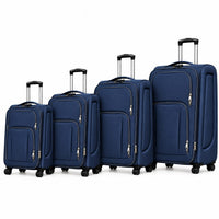 POGAGO Soft Shell 4Pcs Set (20/24/28/32 Inch) Luggage, Ultra Lightweight, Expandable, 4 Smooth Wheels with Combination Locks Suitcase