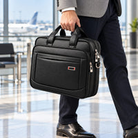 Stylish black office laptop bag for professionals, business meetings and travel