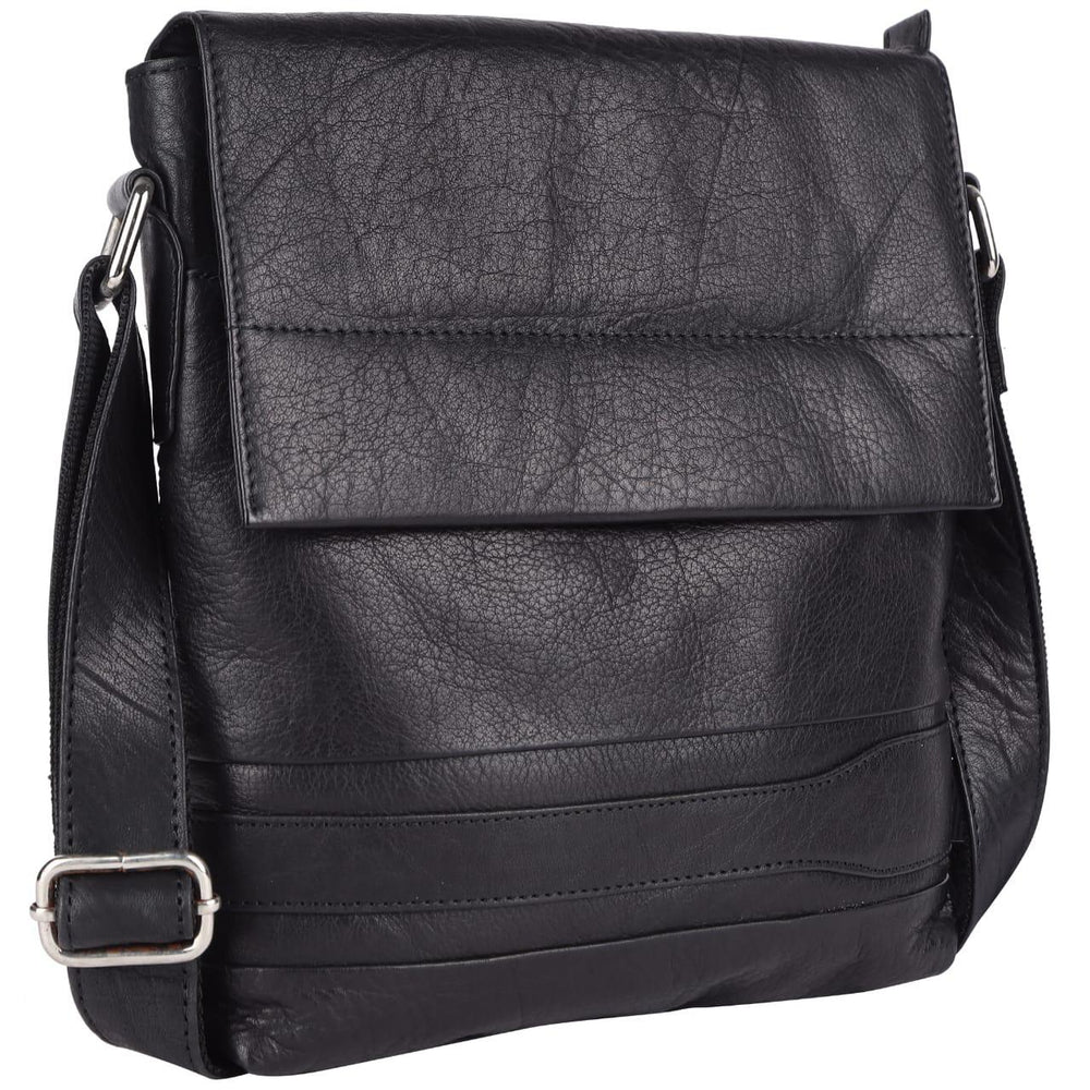 POGAGO Pure Cow Leather Messenger Bag for Men – Stylish Crossbody Shoulder Bag