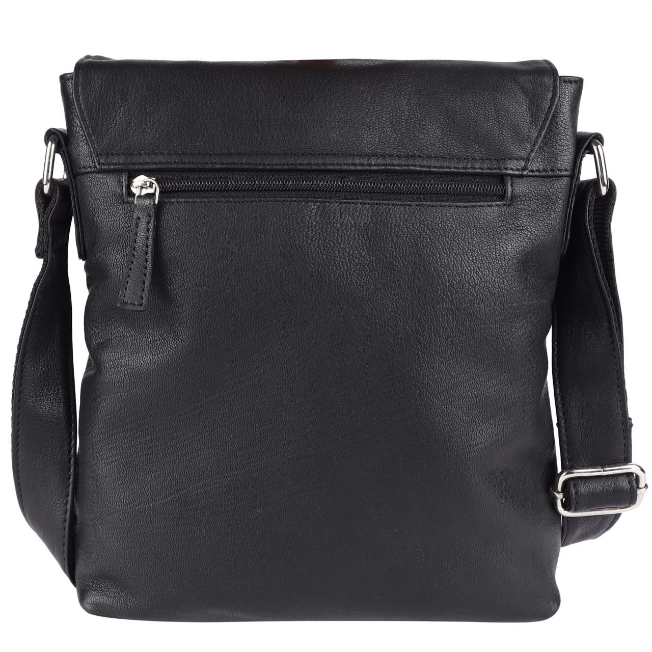 POGAGO Genuine Cow Leather Messenger Bag for Men – Premium Leather Crossbody Side Bag with Adjustable Shoulder Strap