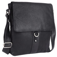 POGAGO Genuine Cow Leather Messenger Bag for Men – Premium Leather Crossbody Side Bag with Adjustable Shoulder Strap