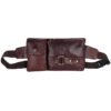 Premium Quality 100% Cow Leather Waist Bag – BLACK Fanny Pack for Men & Women, Perfect Travel Accessory & Passport Holder