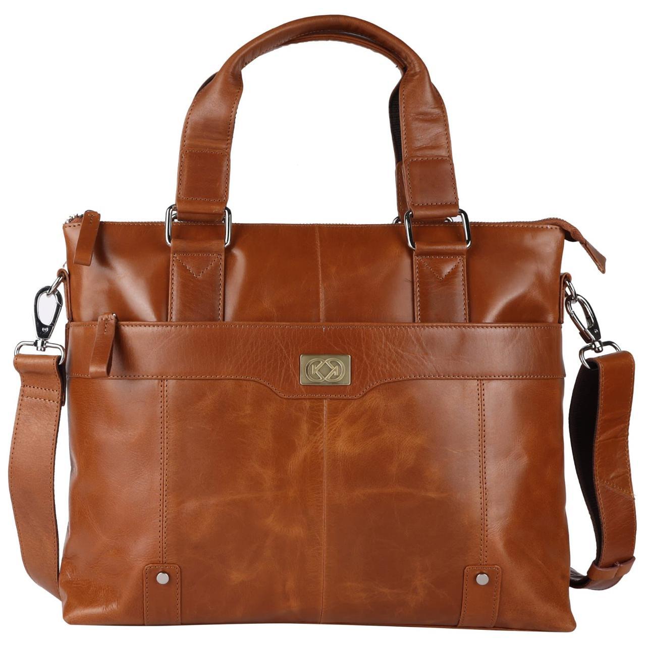 Premium 100% Cow Leather Laptop Bag – Unisex Messenger Bag, Perfect for Business & Travel, Fits 14-Inch Laptop with Adjustable Shoulder Strap (Copy)