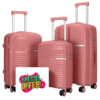 3-Piece Polypropylene Luggage Set- (28″, 24″, 20″) sizes