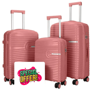 3-Piece Polypropylene Luggage Set- (28″, 24″, 20″) sizes