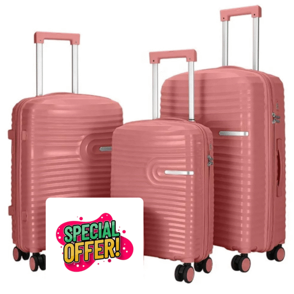 3-Piece Polypropylene Luggage Set- (28″, 24″, 20″) sizes