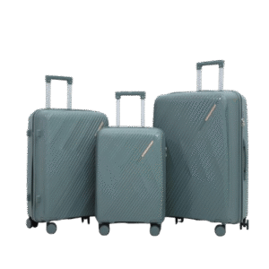 [Model:BK009] Luxury 3-Piece Luggage Set | Lightweight PP Hard Shell Suitcase with Carry-On Travel Bags | Waterproof Polyester Lining | Durable Set for Holiday Travel
