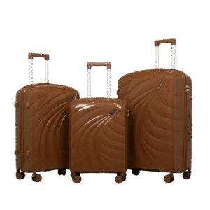 [Model-912] Unbreakable 3 Piece Luggage Set PP Material – Hard Shell Travel Suitcase Set with Aluminium Handle & 360° Wheel Rotation – Cabin, Medium & Large Trolley Bags
