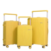 [Model-8050#] 3 Piece Luggage Set 20/24/28 Inch – PP Unbreakable Hard Shell Suitcases with Security Zipper, Broad Aluminium Handle, 360° Spinner Wheels, Lightweight Durable Travel Luggage Set