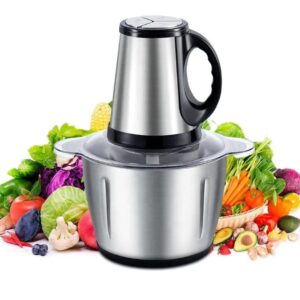 Electric Food Chopper Stainless Steel Meat Grinder & Vegetable Cutter | Multi-Function Kitchen Processor 3L